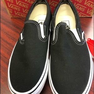 Brand New black classic slip on vans